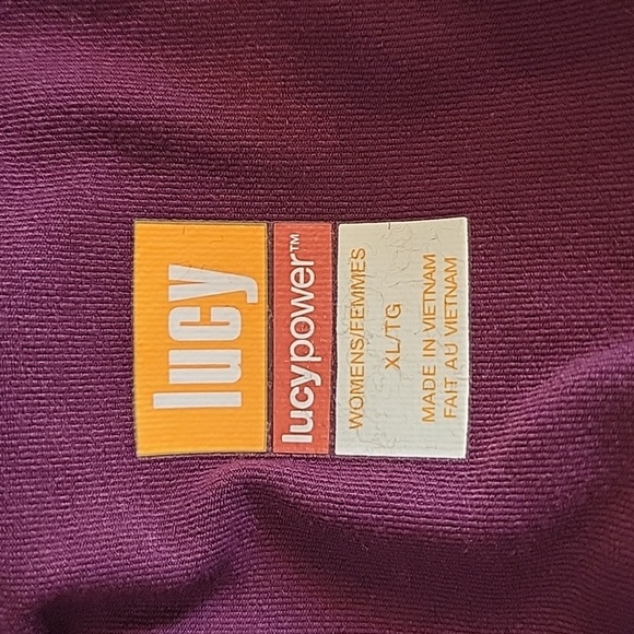 lucy lucypower ruched front full zip long sleeve 2 pocket jacket womens size XL - Picture 7 of 9